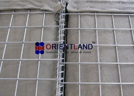 Heavy Duty Defensive Barrier Geotextile Lined Unit Earth Filled Welded Mesh